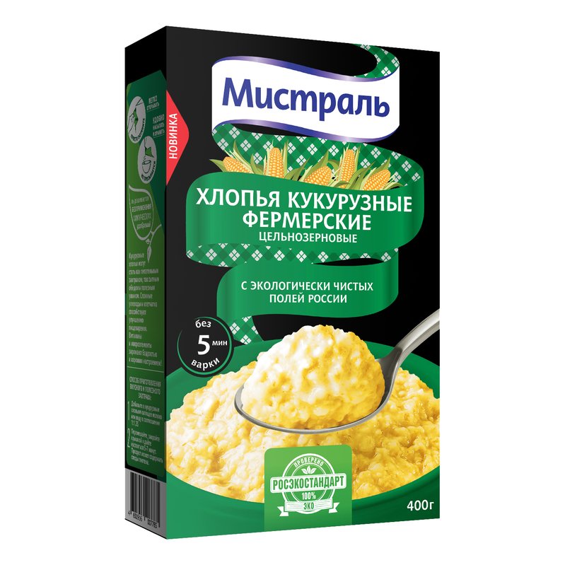 Хлопья Мистраль фермерские кукурузные 400г