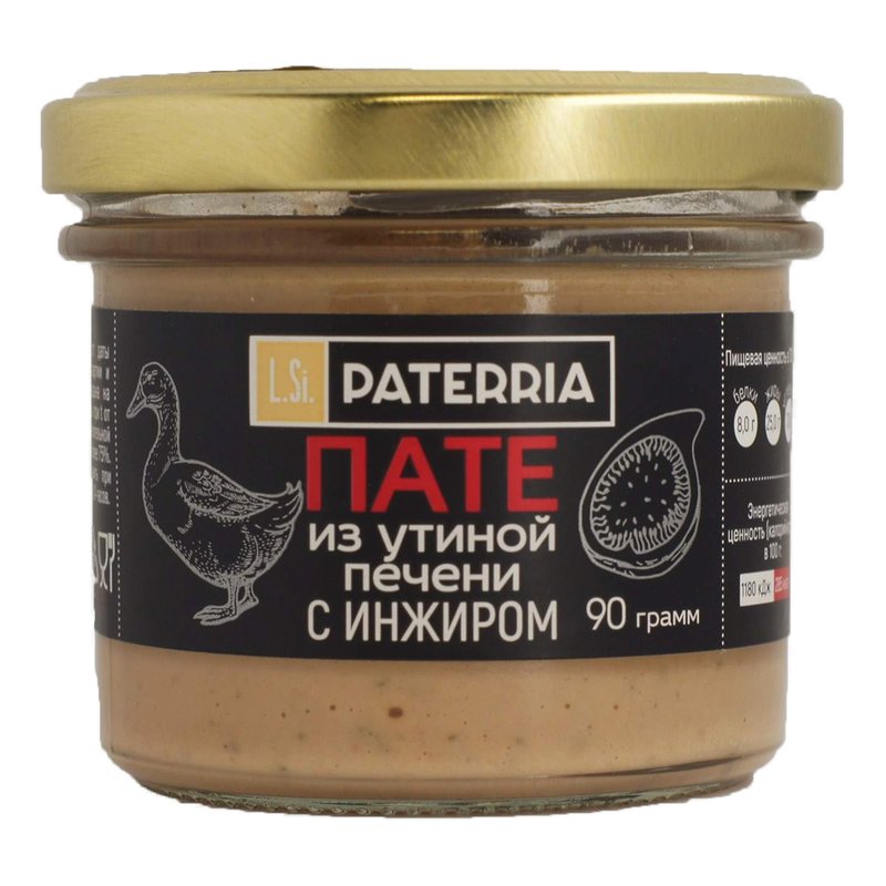 Пате Патеррия из утиной печени с инжиром 90г