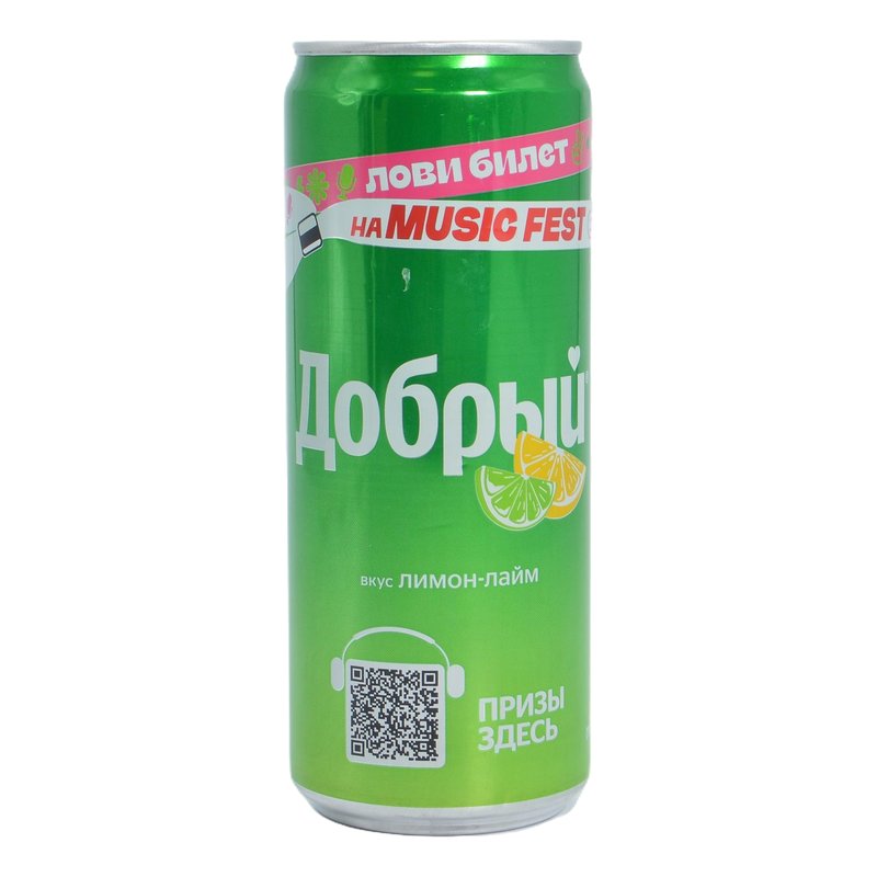 Напиток Добрый лимон-лайм сильногазированный 0,33л ж/б