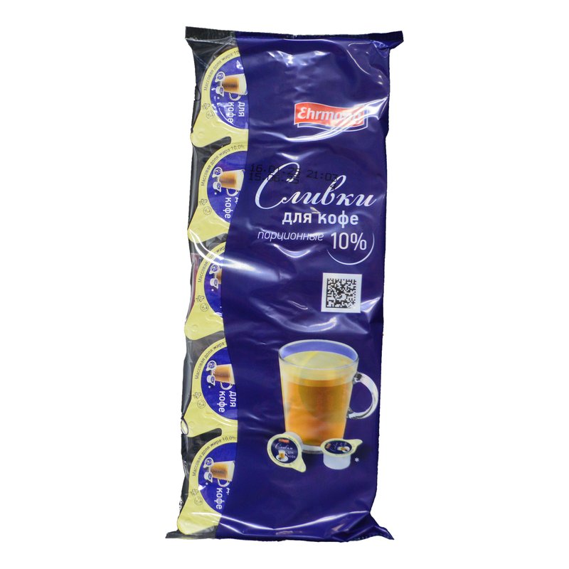 Сливки Эрманн для кофе жир.10% 10*10г