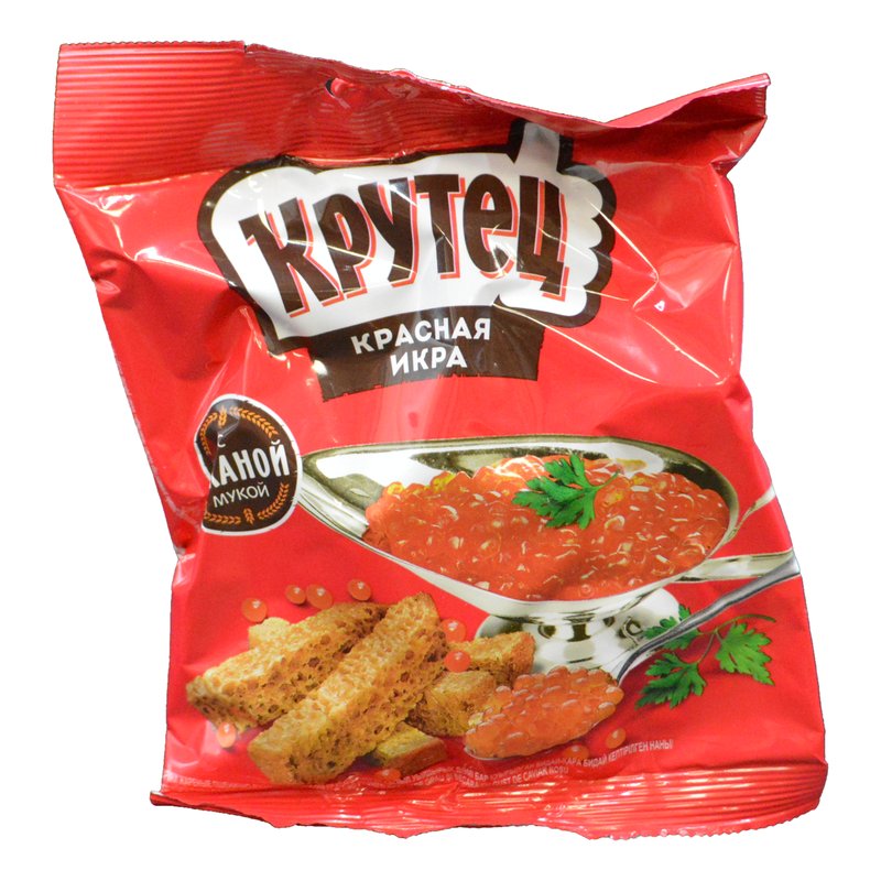 Сухарики Крутец со вкусом красная икра 80г