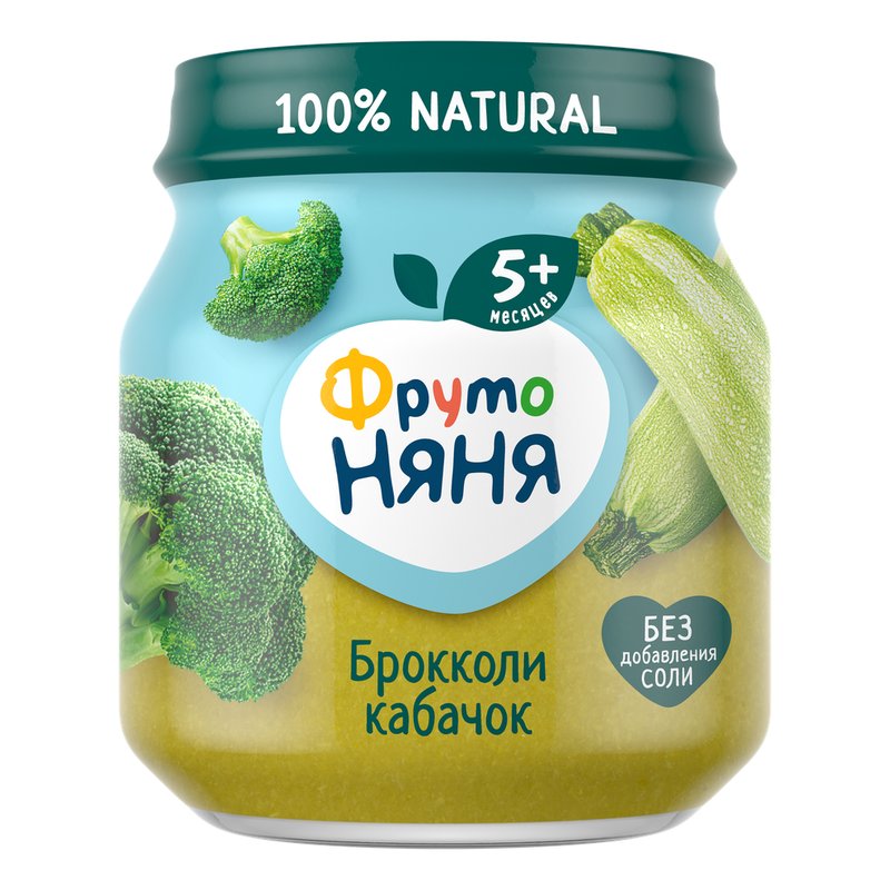 Пюре Фруто-няня из брокколи и кабачков с 5 мес 110г