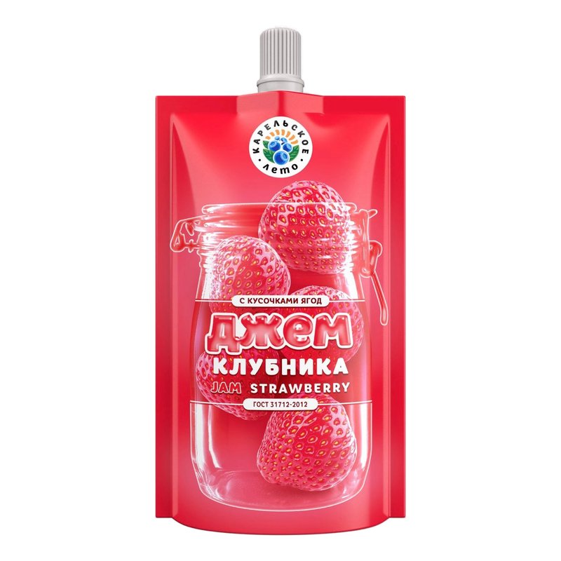 Джем Карельское лето Клубника 250г дой-пак