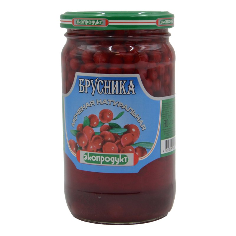 Брусника Экопродукт моченая натуральная 340г ст/б