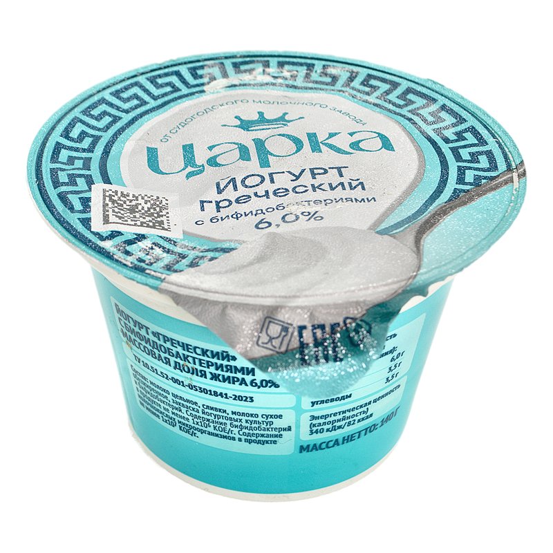 Йогурт ЦарКа греческий 6% 140г