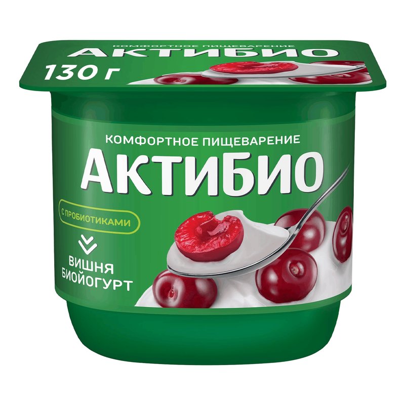 Биойогурт АктиБио вишня 2,9% 130г