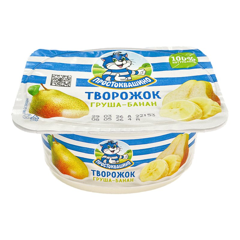 Творожок Простоквашино груша-банан 3,6% 110г
