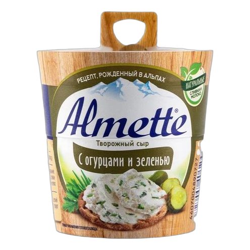Сыр Альметте с огурцами и зеленью творожный 60% 150г