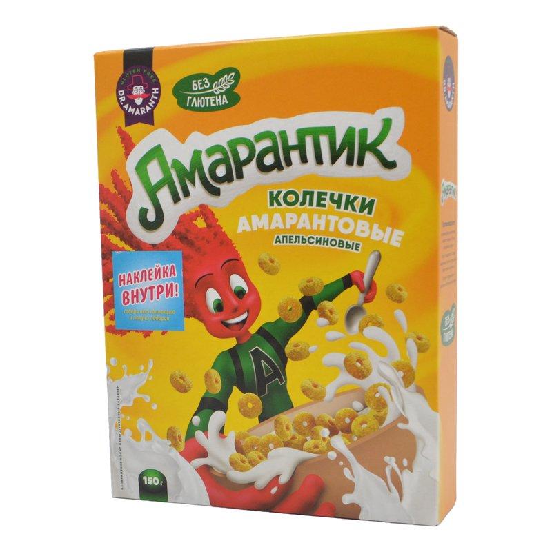 Колечки Др.Амарант Амарантик апельсиновые без глютена 150г