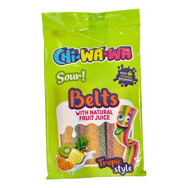 Мармелад Чи-Ва-Ва Трей ремешок кислый со вкусом фруктовый микс 80г