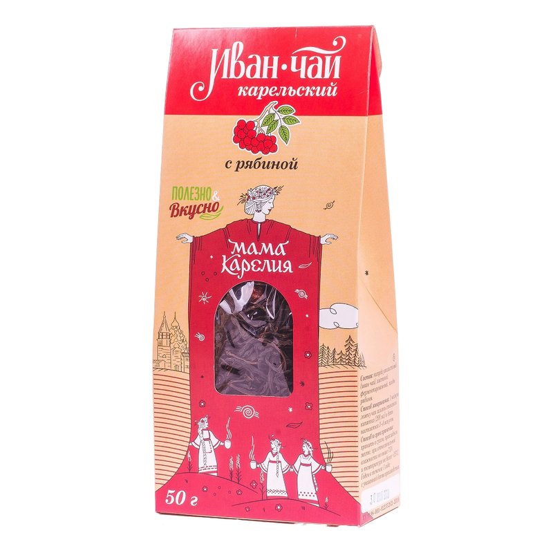 Чай Мама Карелия Иван-чай карельский с рябиной 50г пакет