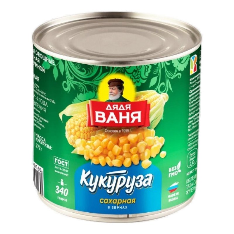 Кукуруза Дядя Ваня ж/б 340г