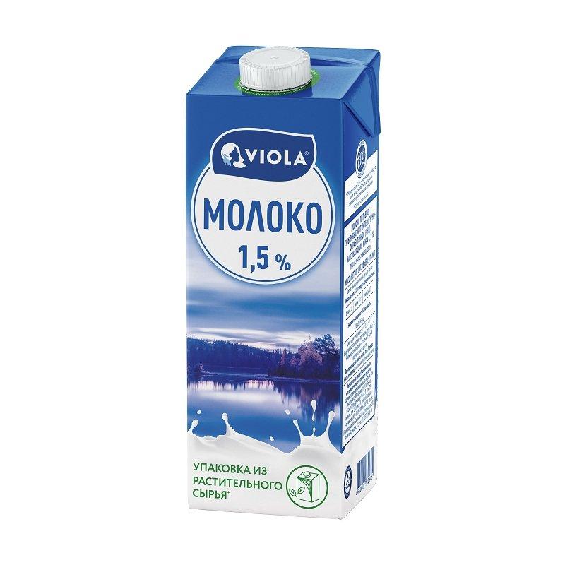 Молоко Виола УХТ ультрапастеризованное 1,5% 1кг