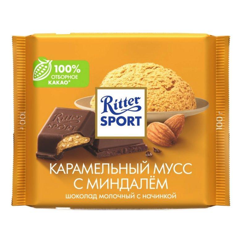 Шоколад Риттер Спорт карамельный мусс 100г