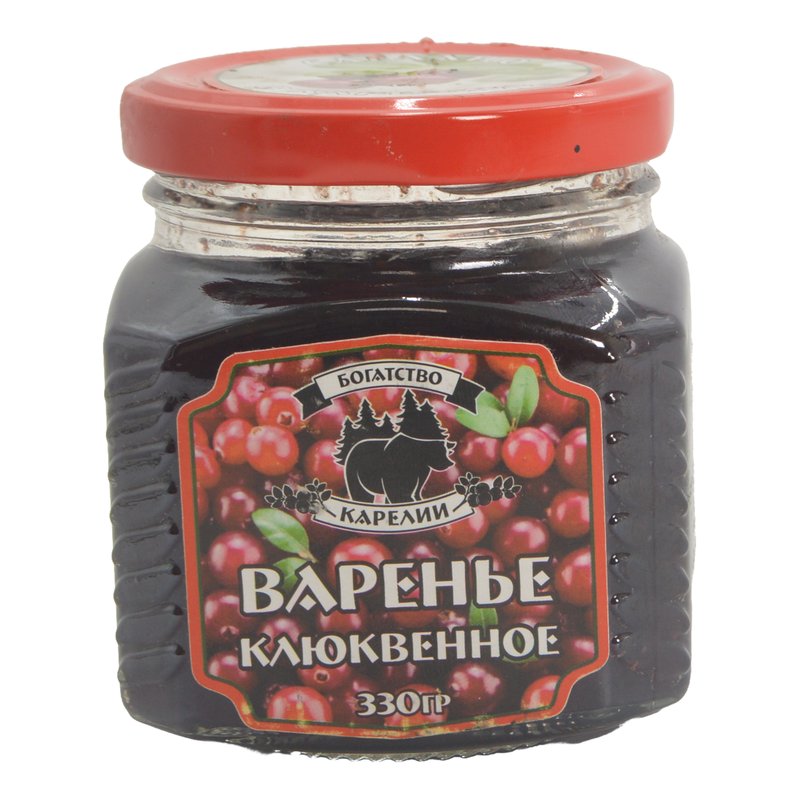 Варенье Богатство Карелии клюквенное 330г