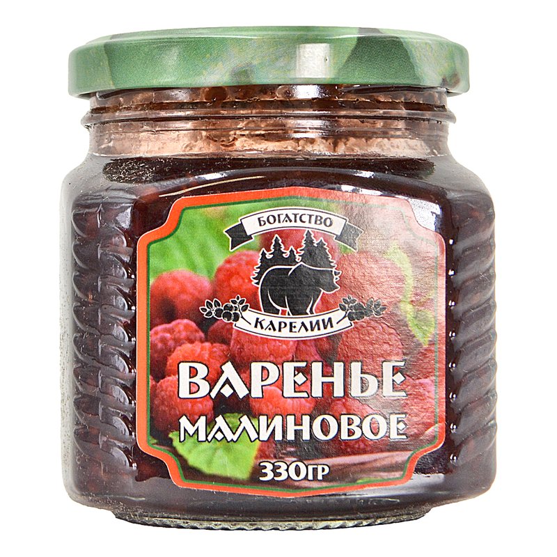 Варенье Богатство Карелии малиновое 330г