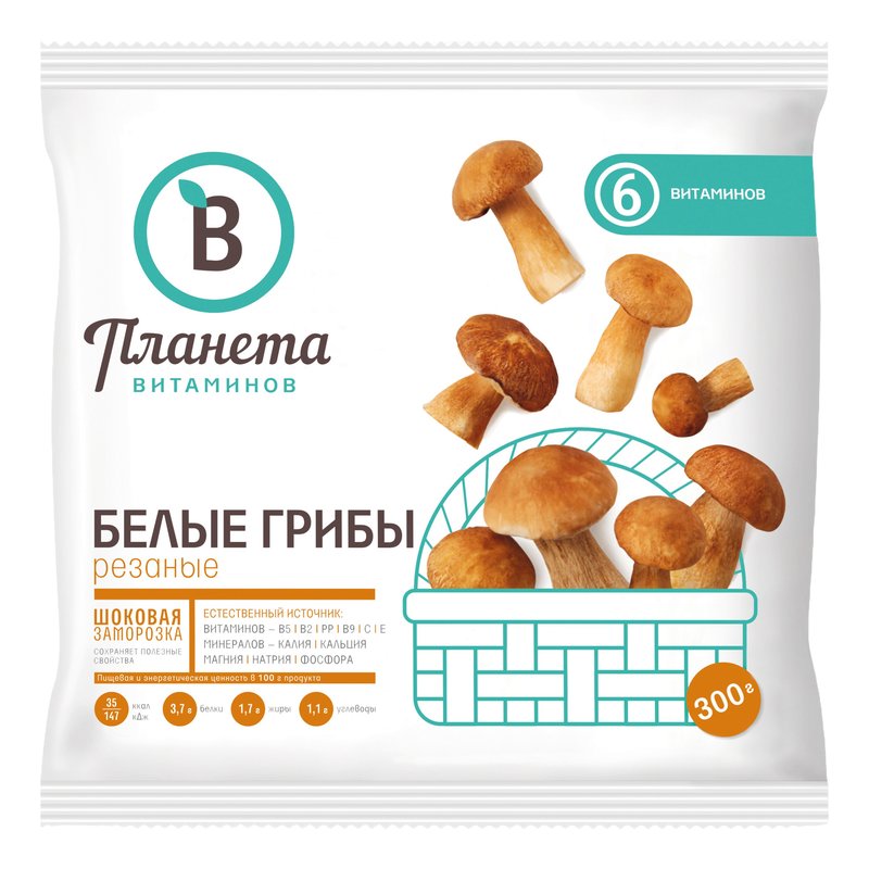 Грибы Планета витаминов белые 300г