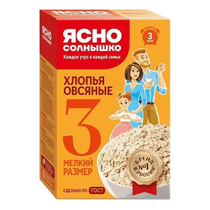 Хлопья Ясно солнышко овсяные экстра №3 350г