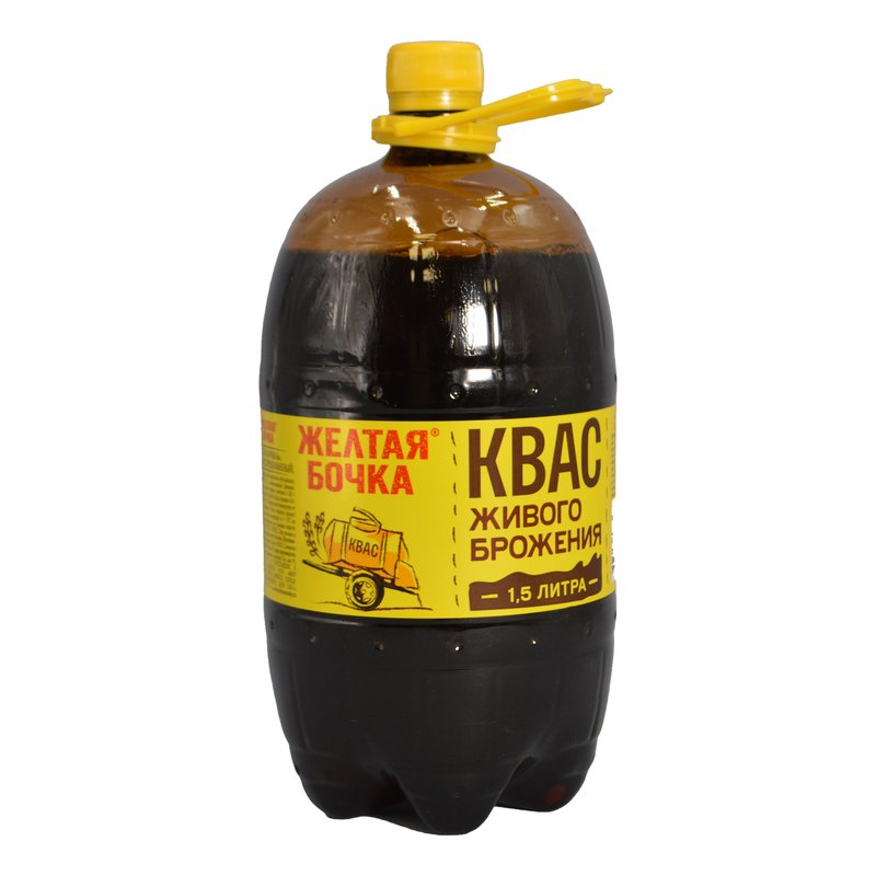 Квас Желтая бочка живого брожения 1,5л