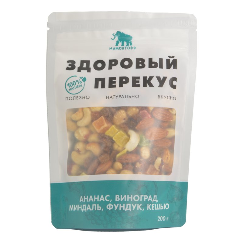 Смесь Мамонтофф жареных орехов с цукатами 200г
