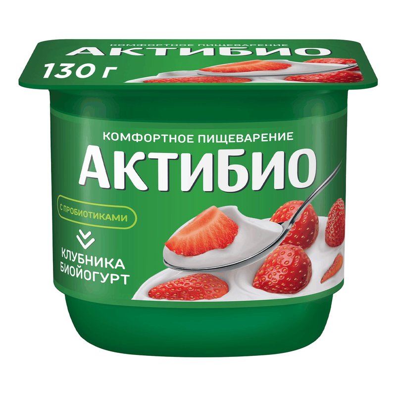 Биойогурт АктиБио клубника 2,9% 130г