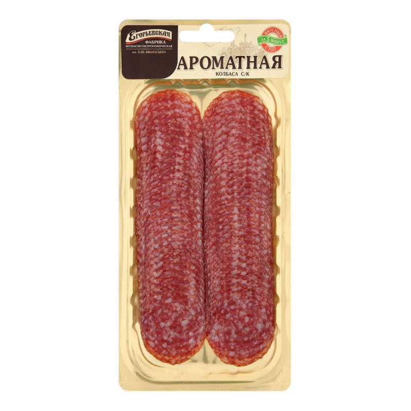 Колбаса Егорьевская ароматная нарезка с/к 100г