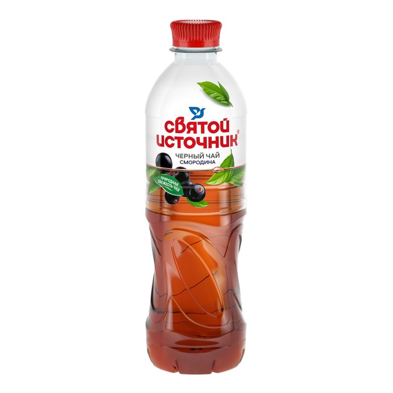 Напиток Святой источник безалкогольный черный со вкусом смородины 0,5л ПЭТ