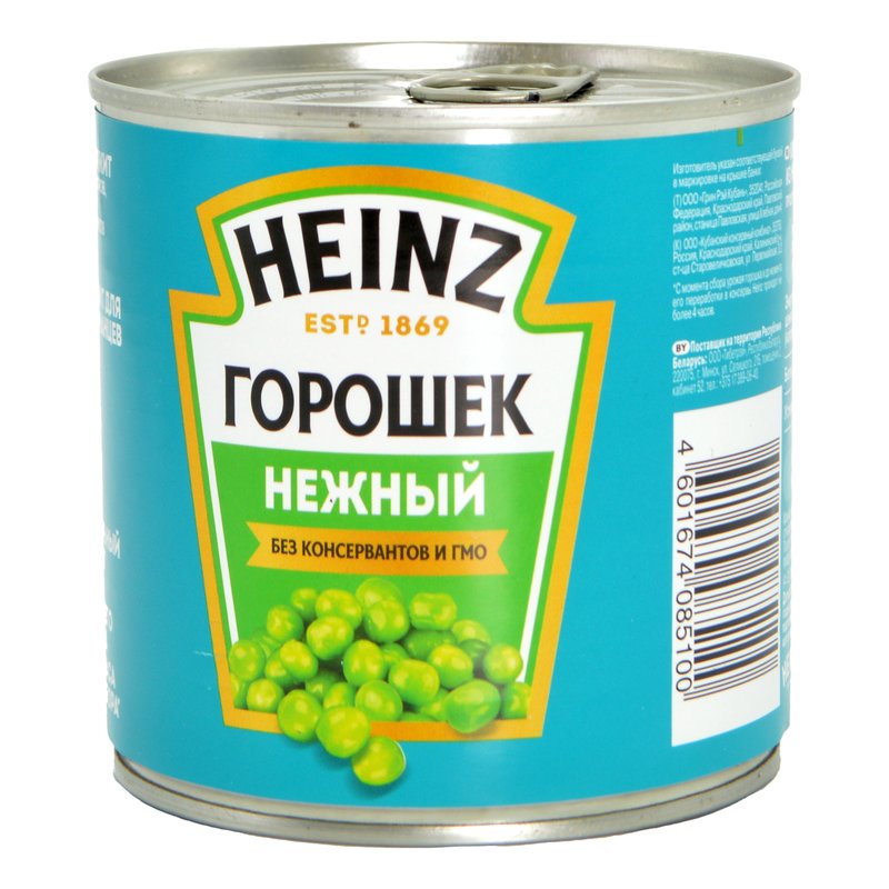 Горошек Хайнц зеленый нежный ж/б 400г