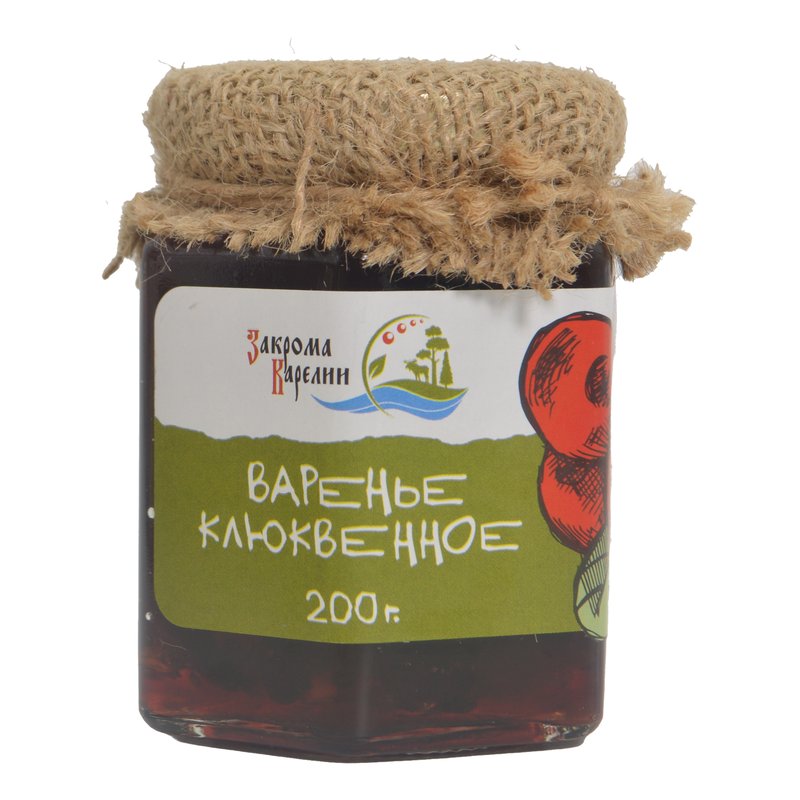 Варенье Закрома Карелии клюквенное 200г ст/б