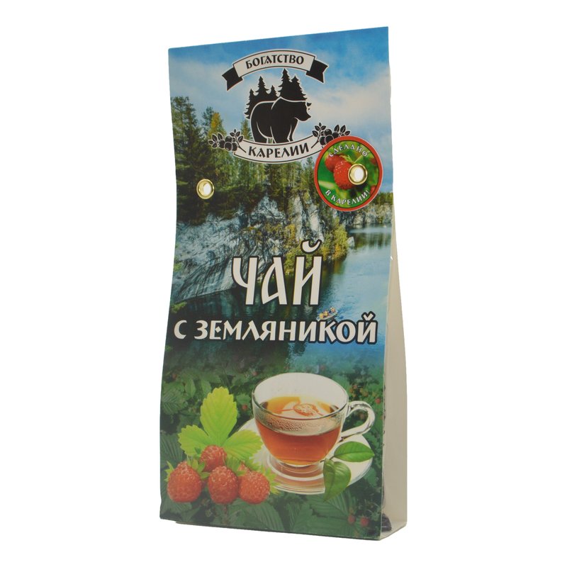 Чай Богатство Карелии с земляникой 50г
