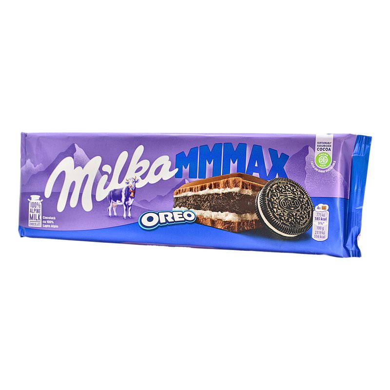 Шоколад Милка МММАКС с начинкой со вкусом ванили и печеньем Орео 300г