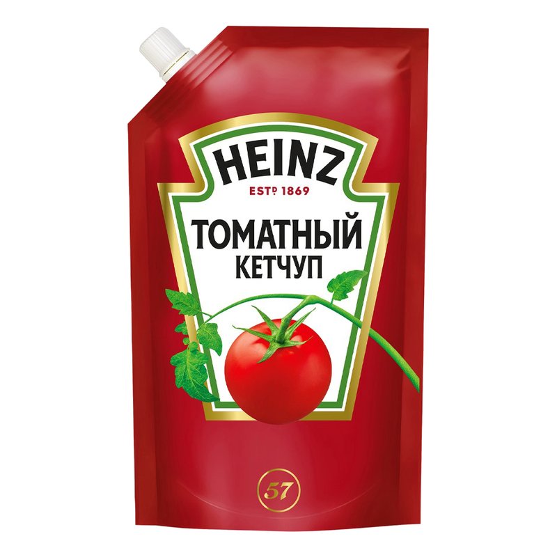 Кетчуп Хайнц томатный 320г дой-пак