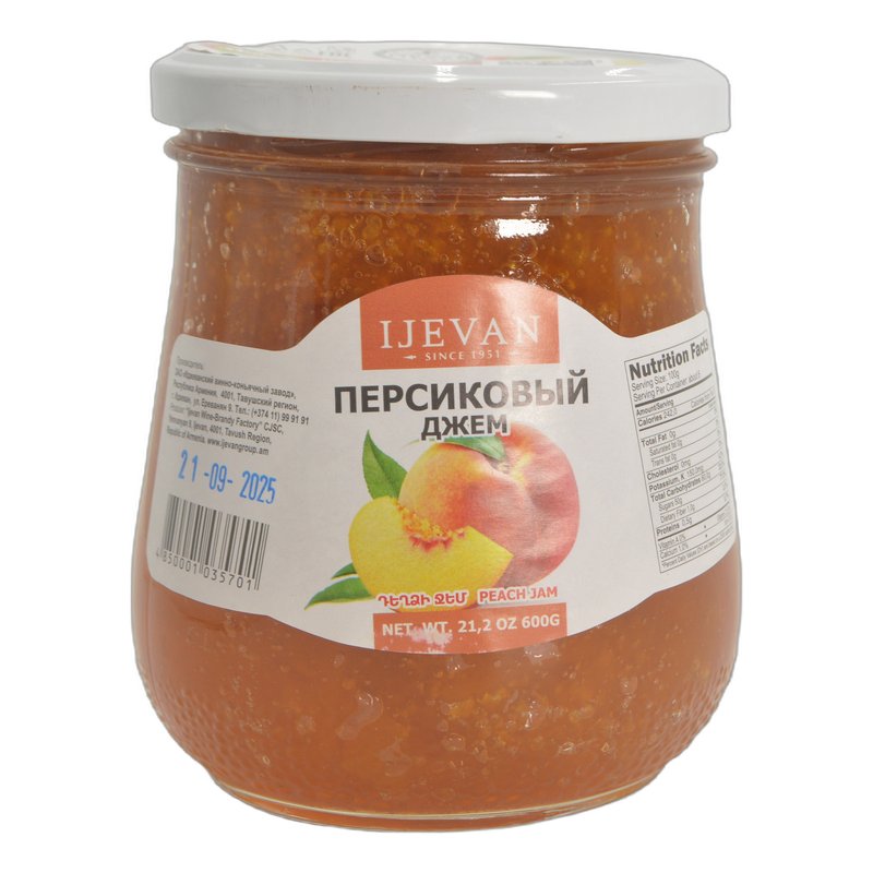 Джем Иджеван персиковый 600г ст/б