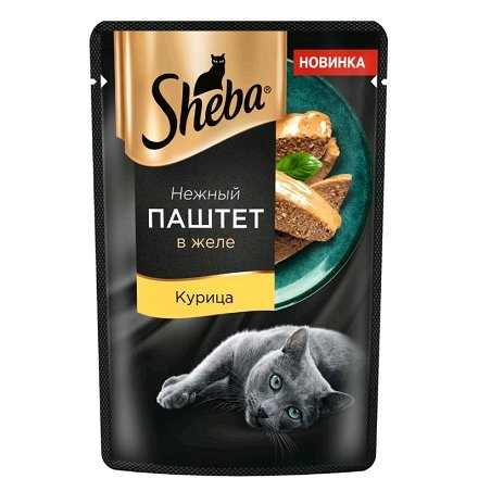 Корм для кошек Шеба паштет курица в желе 75г