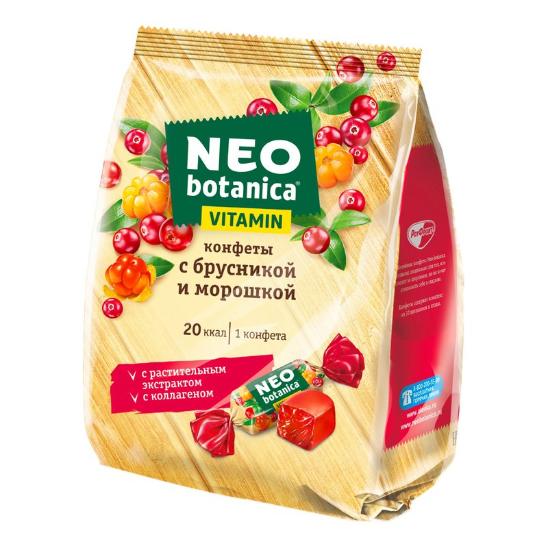 Конфеты Нео ботаника Витами с брусникой и морошкой 200г