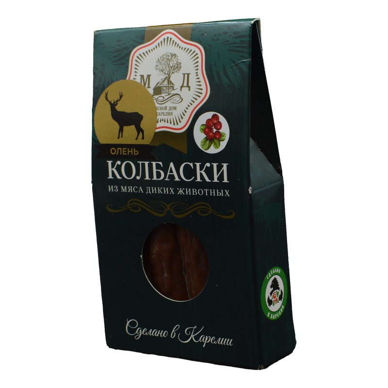 Колбаски МД Карелия из оленины с брусникой с/к 60г