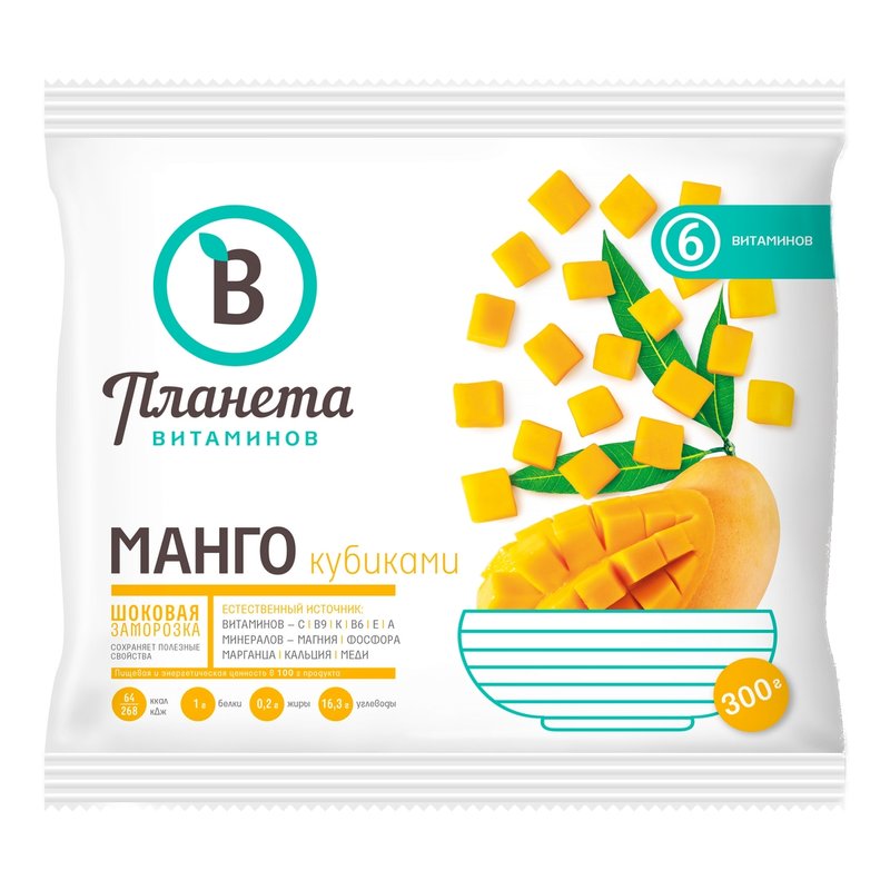Манго Планета витаминов кубики 300г