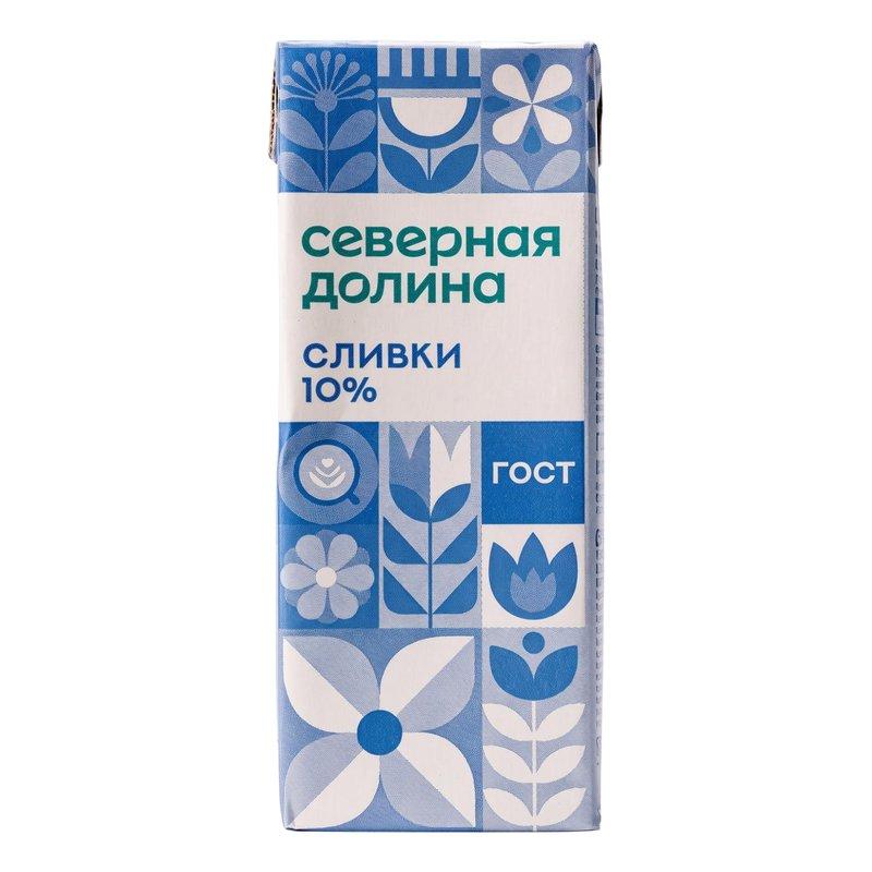 Сливки Северная долина 10% 200г
