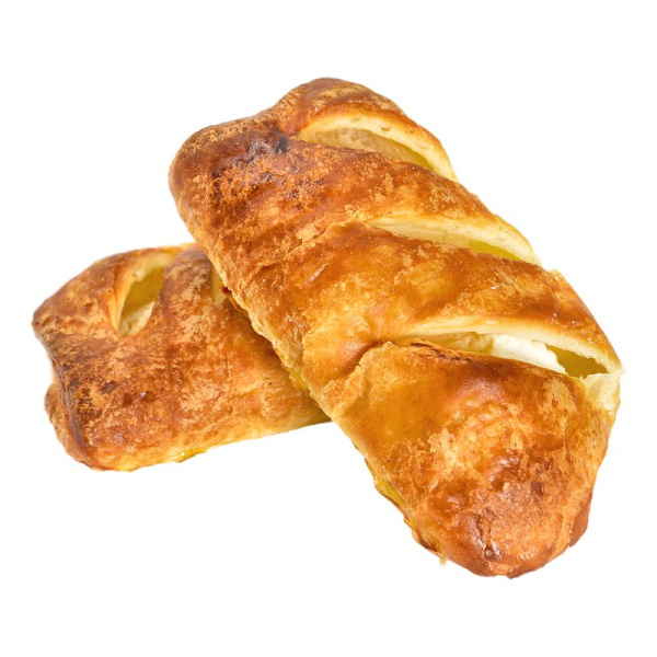 Пирожок из слоеного теста с творогом