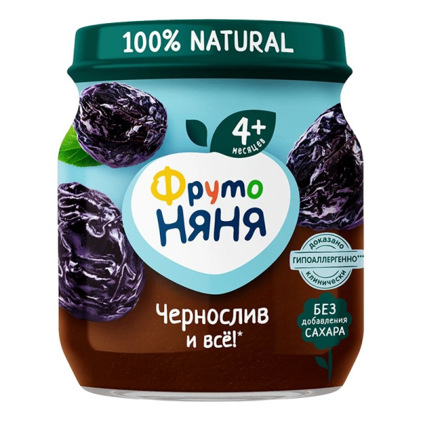 Пюре Фруто-няня чернослив с 4 мес 100г