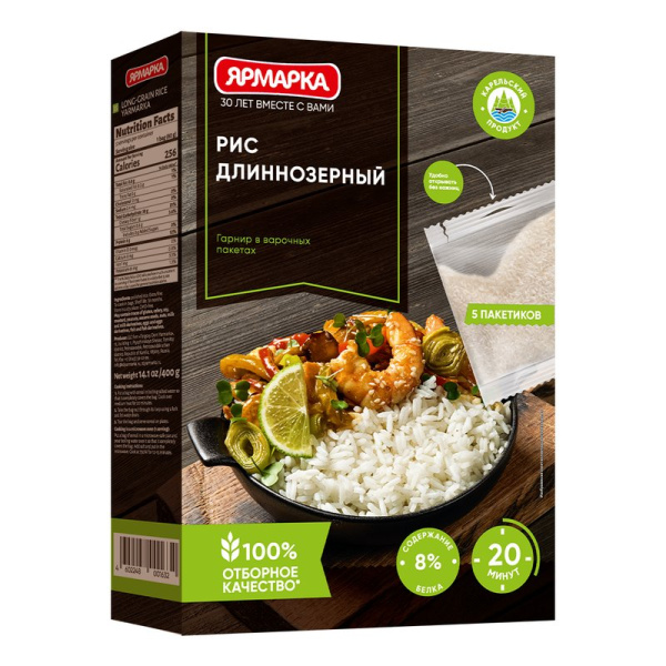 Рис Ярмарка длинозерный отборный 400г