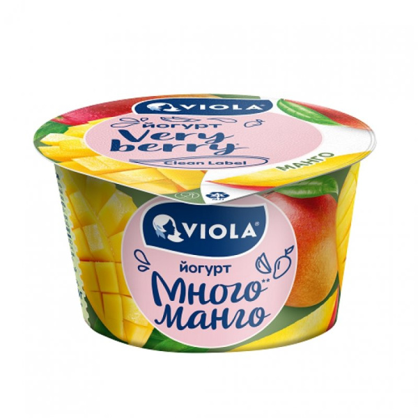 Йогурт Виола Верри Берри с манго 2,6% 180г