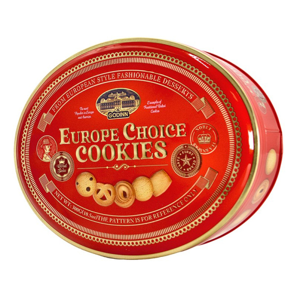 Печенье Goodinn Butter Ассорти сдобное(красная банка) 300г ж/б