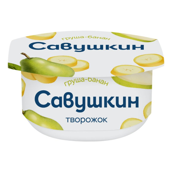 Паста творожная Савушкин груша-банан 3,5% 120г