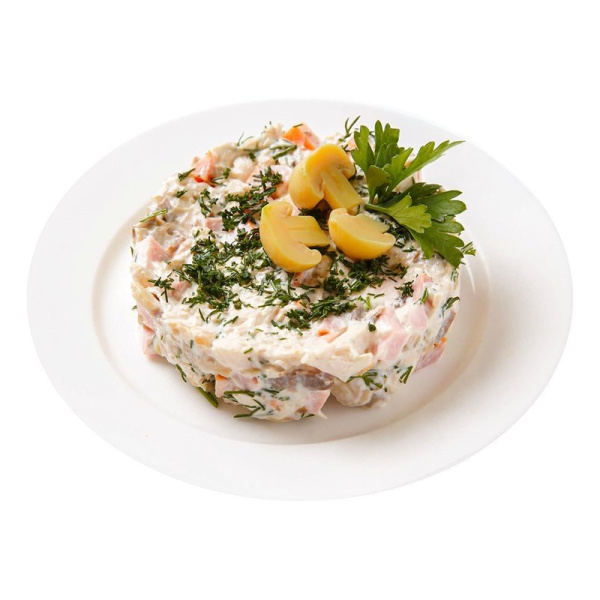 Салат с курицей и шампиньонами "Лотос Гурман"