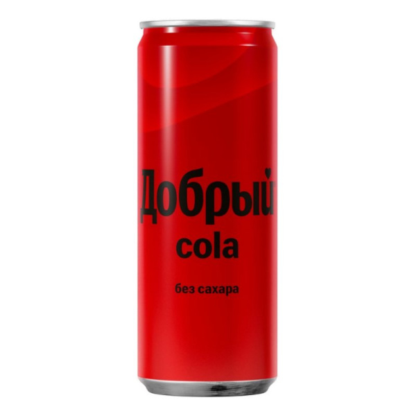 Добрый Кола без сахара 0,33л ж/б