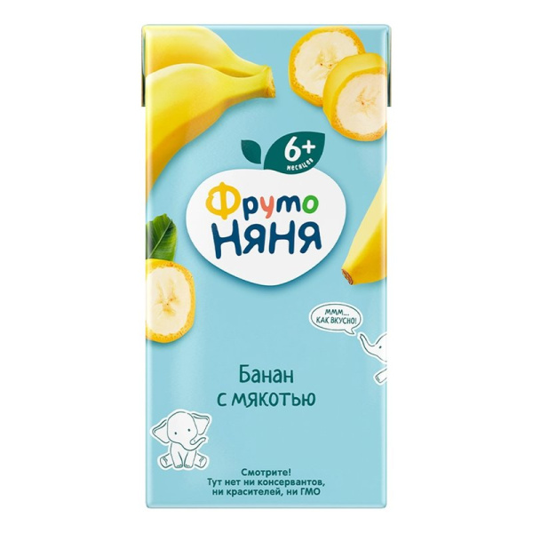 Сок Фруто-няня банан с мякотью 200мл