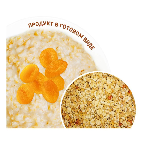 Хлопья Ясно солнышко овсяные с курагой 300г