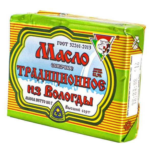 Масло Из Вологды Традиционное 82,5% 180г