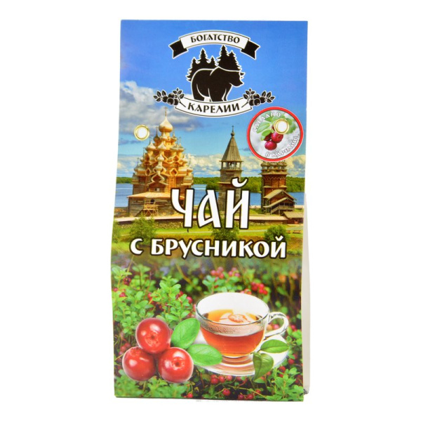 Чай Богатство Карелии с брусникой 50г
